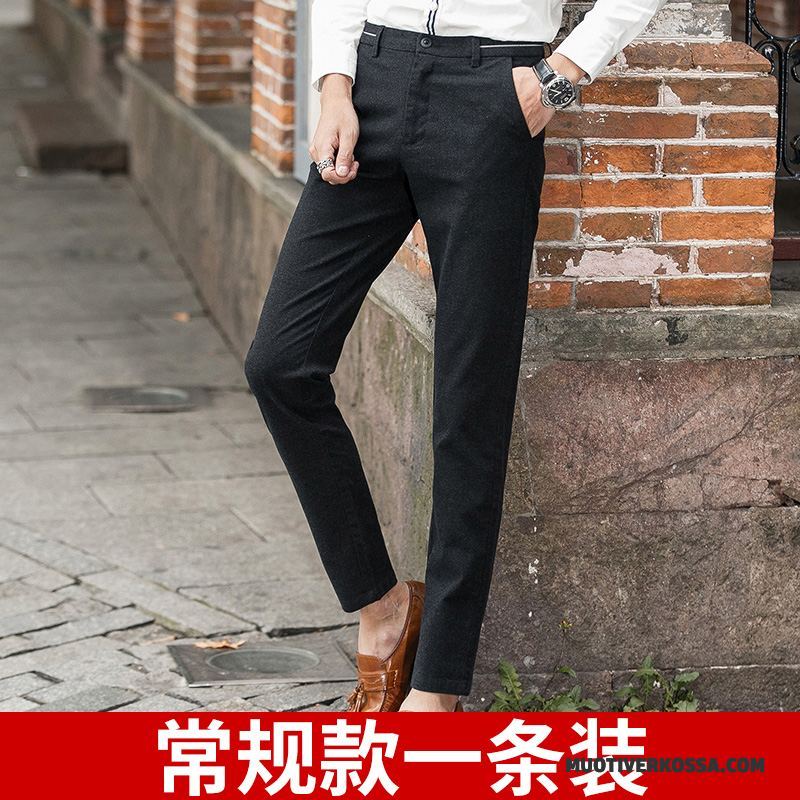 Spodnie Męskie Młodzież Dla Grubych Jesień Casualowe Spodnie Nowy Slim Fit Szary