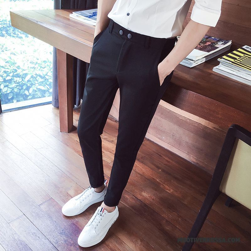 Spodnie Męskie Młodzież Ołówkowe Spodnie Cienkie Nowy Tendencja Slim Fit