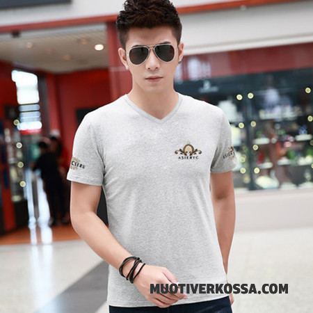 T-shirt Męskie Krótki Rękaw Nowy Tendencja Bawełna 2018 Duży Rozmiar Czarny