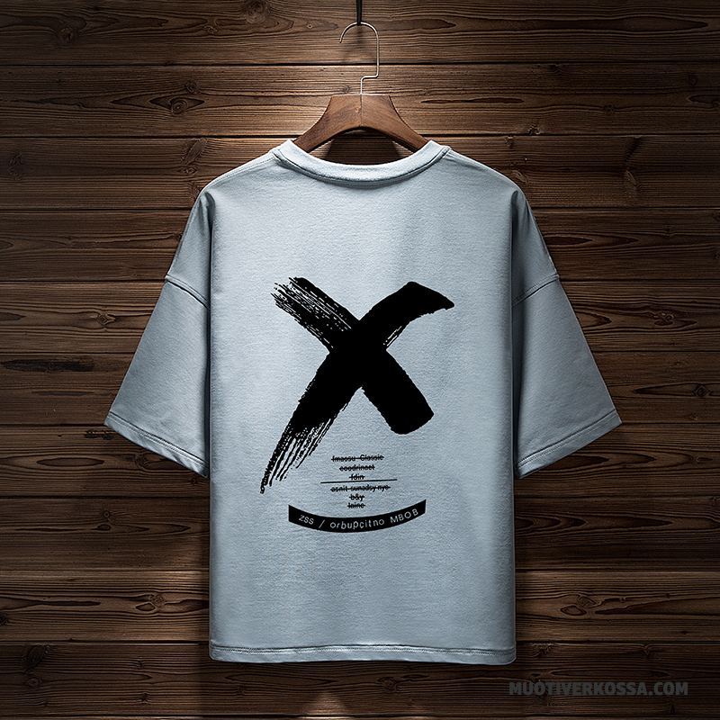 T-shirt Męskie Student Topy 2018 Tendencja Szerokie Lato Żółty