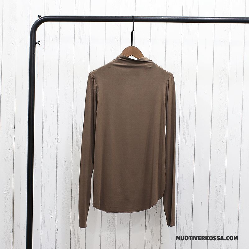 T-shirt Z Długim Rękawem Damskie Topy Slim Fit Pullover Długi Rękaw Cienkie Podkoszulek Czysta