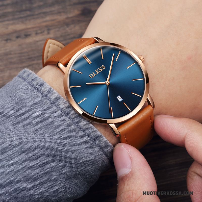Zegarek Męskie Trendy Siatkowe Wodoodporny Damska Moda Oryginalne Niebieski Złoty Brązowy