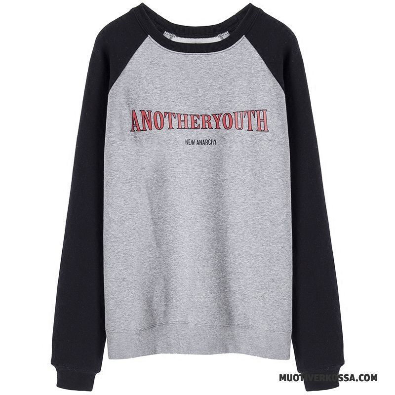 Bluza Z Kapturem Damskie Pullover Bluzy Z Kapturem Student Alfabet Cienkie Plus Kaszmir