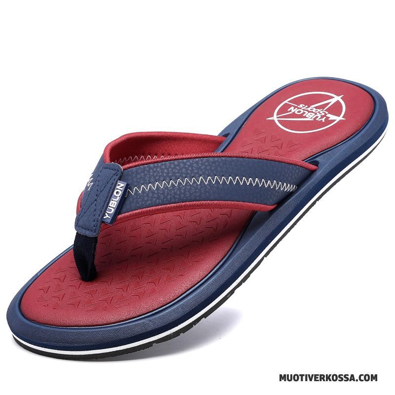 Japonki Męskie Buty Odzież Wierzchnia Casual Tendencja Plażowe Sandały Czerwony