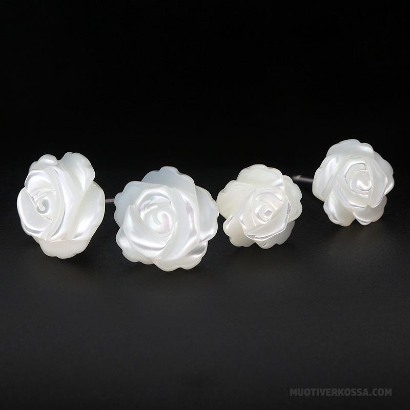 Kolczyk Damskie Eleganckie Damska Akcesoria Kwiaty Shell Róża Srebrny Biały