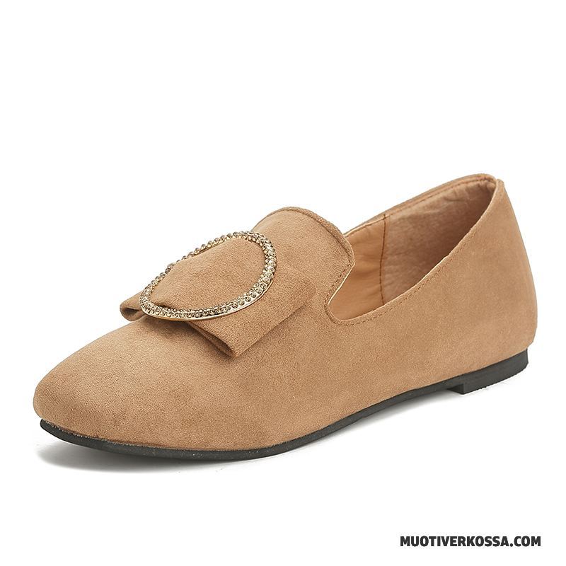 Mokasyny Damskie Wszystko Pasuje Slip On Wedge Okrągły Loafers Wiosna Khaki